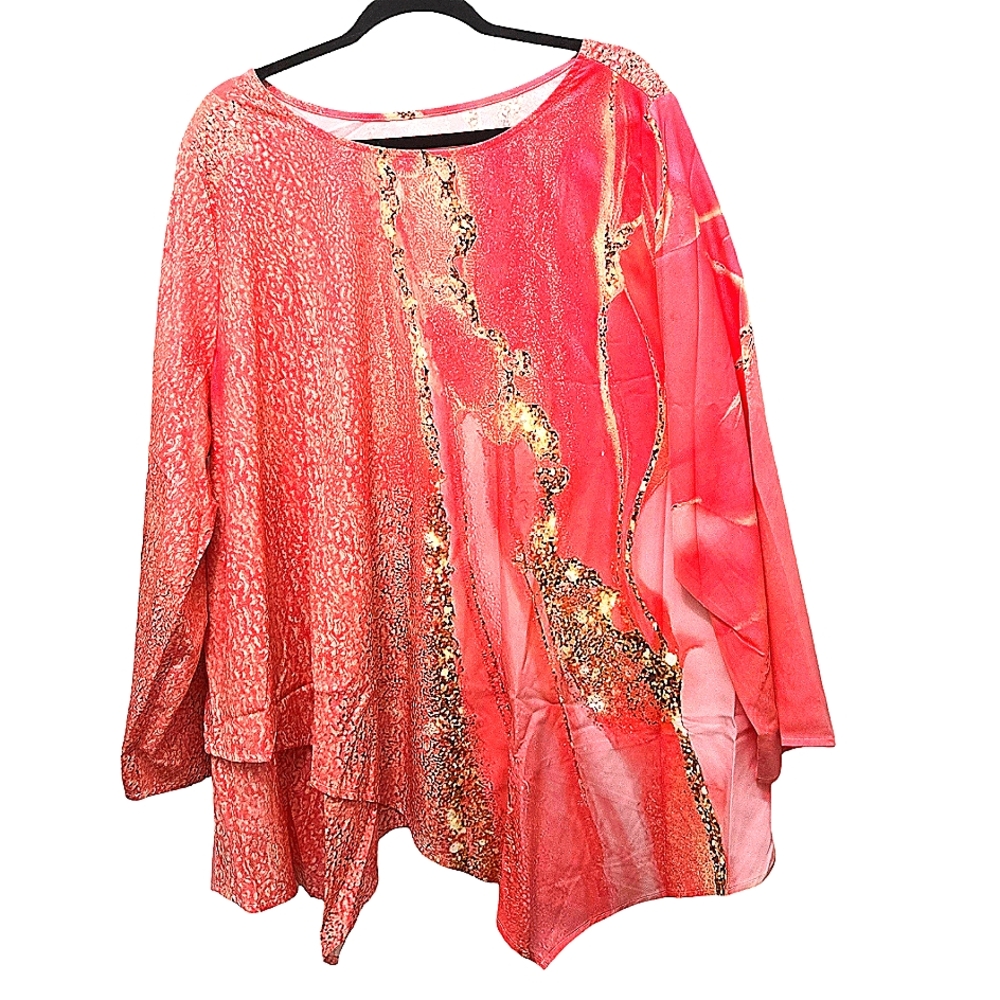 261T451 NNT Blue Abstract Design Tunic